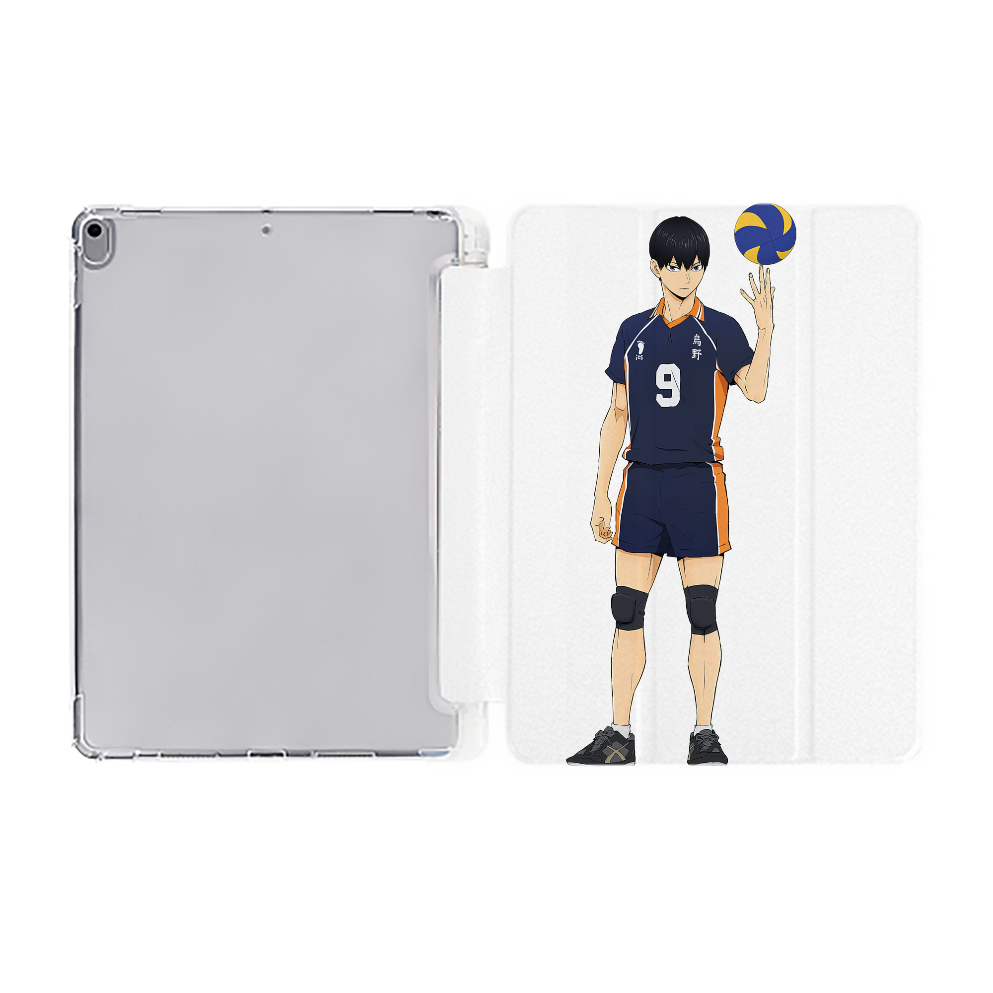 （画像用） ハイキュー!! Haikyu!! IPad ケース ペン収納付き 三つ折りスタンド PUレザー×シリコン 対応機種9.5/10.5/10.9インチ